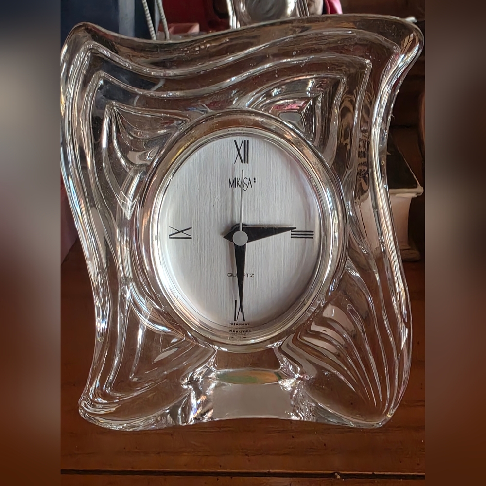 Mikasa Clear Crystal Wave Clock
